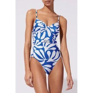 Solid & Striped The Spencer One Piece Swimsuit Blue/White Size X-Small NWD   !!!